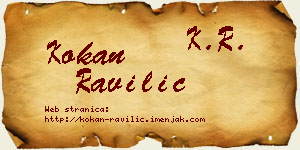 Kokan Ravilić vizit kartica